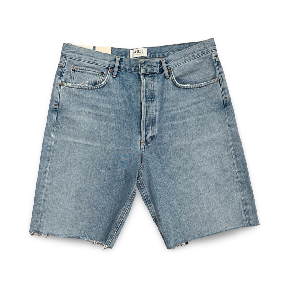 AGOLDE 90's Mid-Rise Loose Denim Jean Shorts - RIPTIDE
